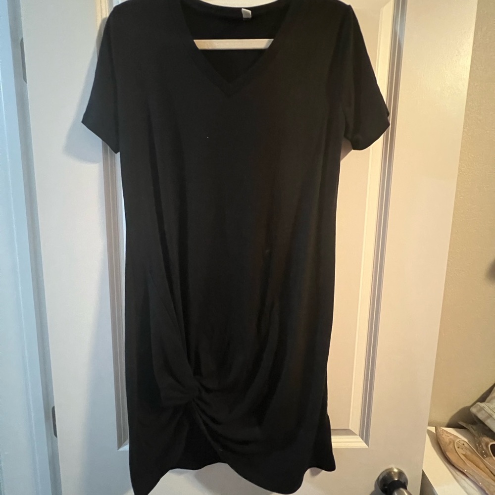 Black v beck T-shirt dress - ruched